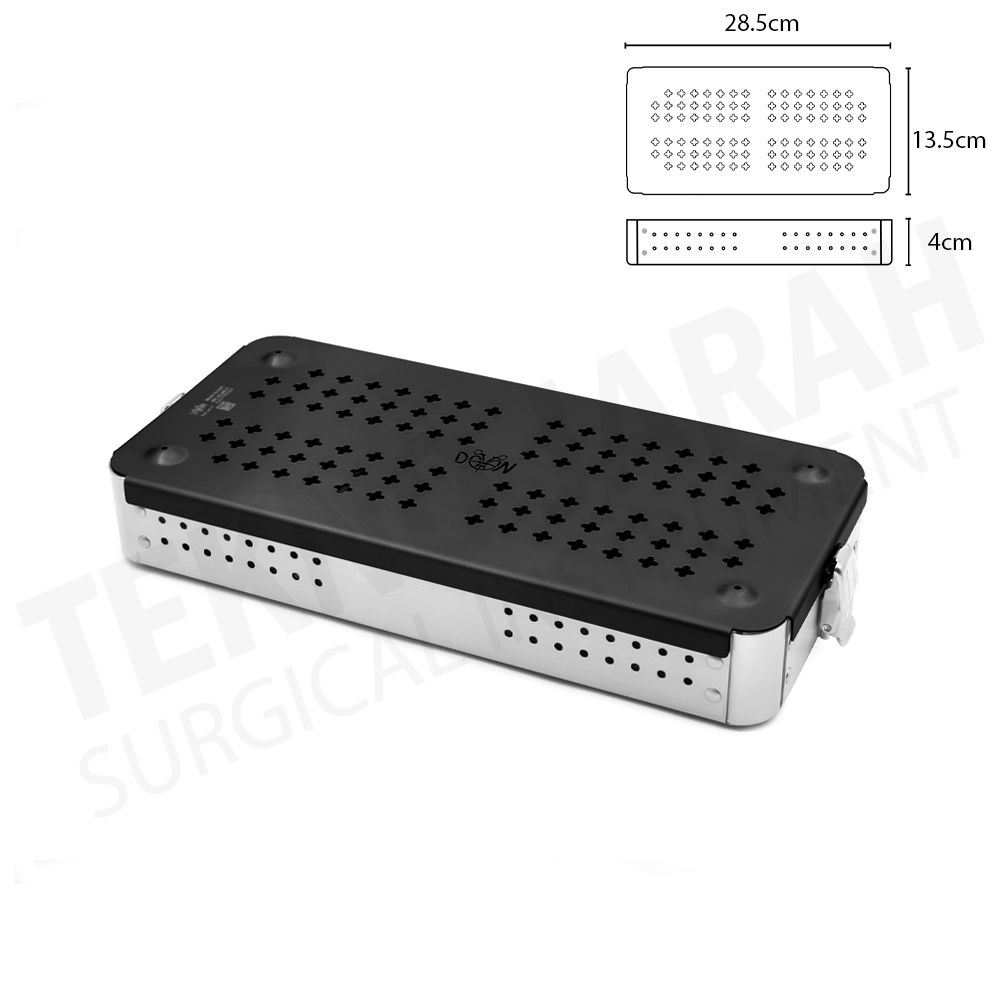 surgical-container-size-28.5-13.5-4-black کانتینر ابزار جراحی آلومینیومی DAYAN 28.5*13.5*4cm رنگ مشکی