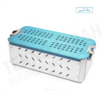کانتینر ابزار جراحی آلومینیومی DAYAN28.5*13.5*9cm رنگ آبی